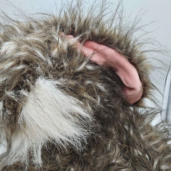 Walmart Realistic Bunny Rabbit Plush 18" Long Gray White Fur Sits Stuffed Animal - Picture 8 of 14